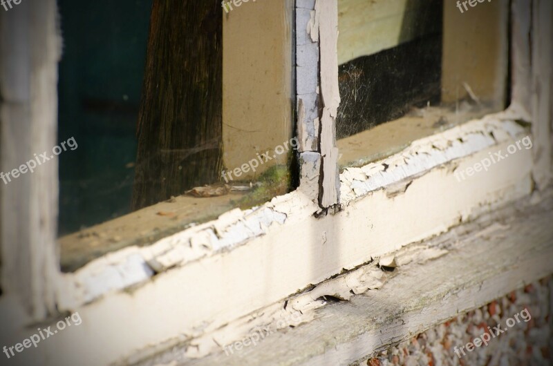 Old Window Glass Outdoor Dirty