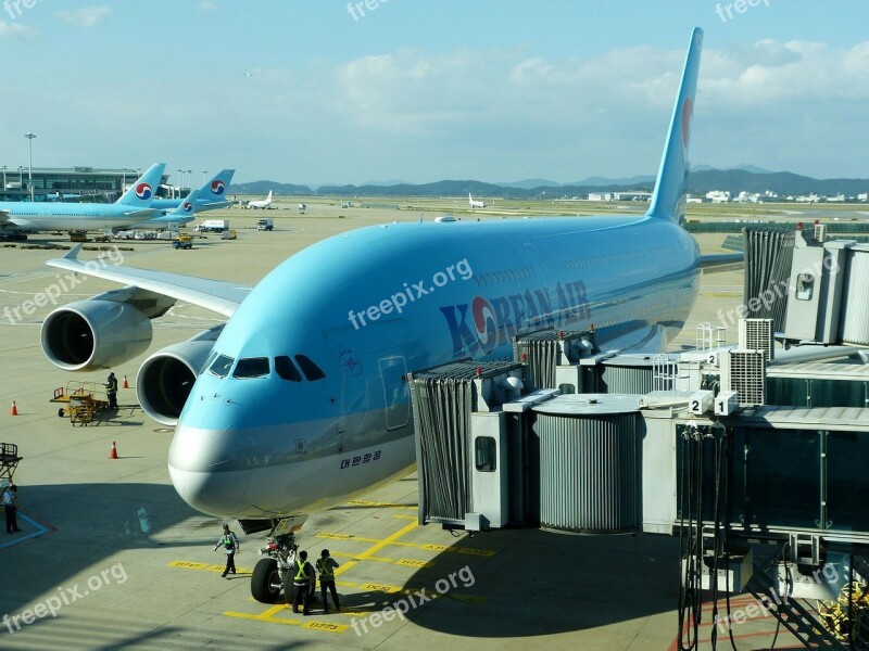 Airplane Plane Airport Korean Air Airbus