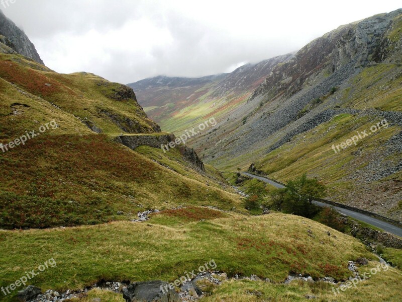 Road Mountain Pass Wilderness Nature