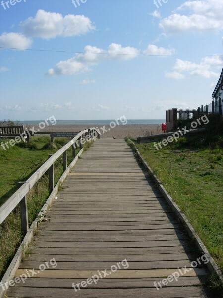 Thorpeness Boardwalk Suffolk Beach Sea