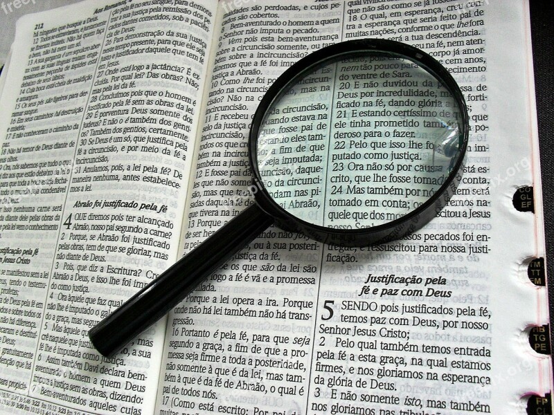 Magnifying Glass Bible Bibliology Theology Apologetics