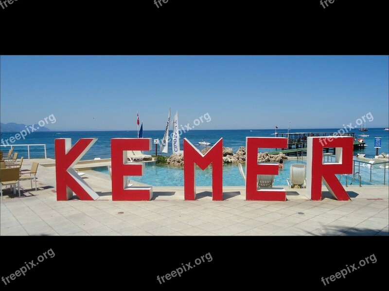 Kemer Pool Sky Water Free Photos