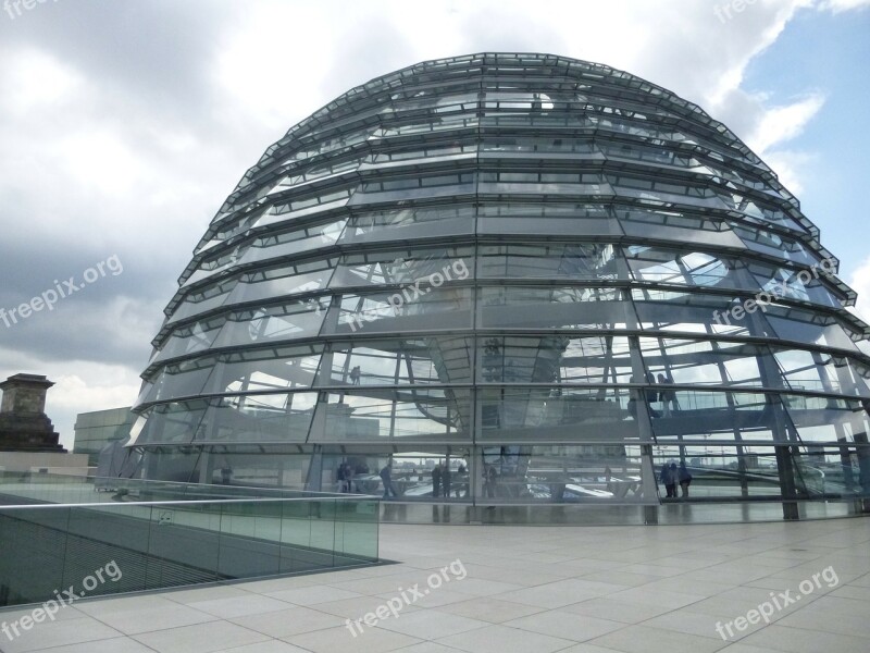 Glass Dome Bundestag Reichstag Architecture Germany