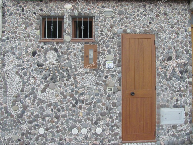 Wall Seahorse Seashell Fish Stones