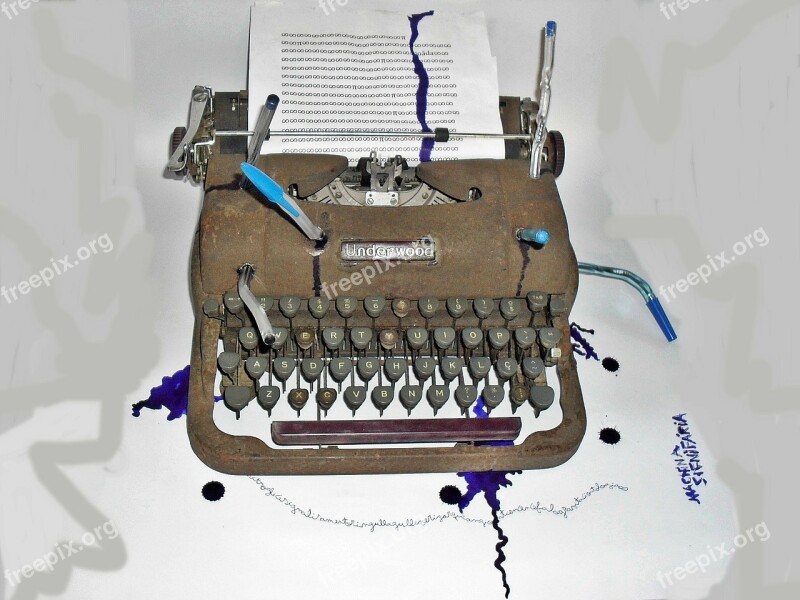 Art Sculpture Object Typewriter Poem Without End