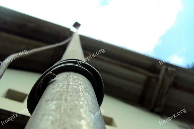 Antenna Pole Pole Wire Macro Effect Bird Eye