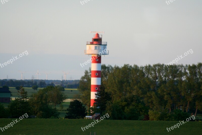 Lighthouse Tower Building House Red