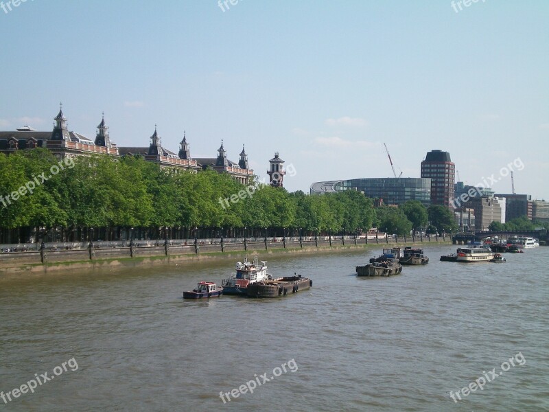 England London Building The River Thames Part