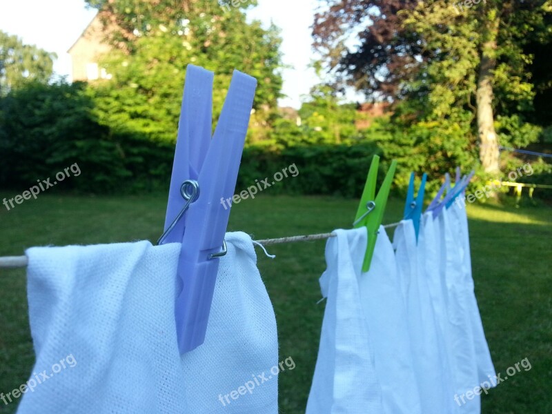 Laundry Clothespins Clothes Line Dry Wash