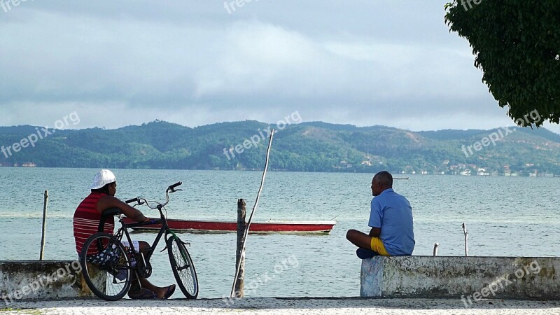 Fishermen Boat Man Mar Bike