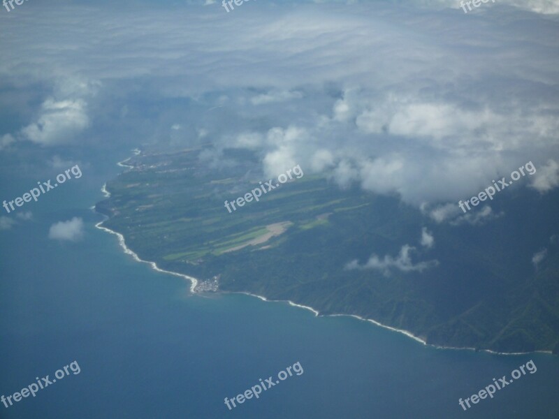 Marie Galante Plane View Caribbean Sea Free Photos