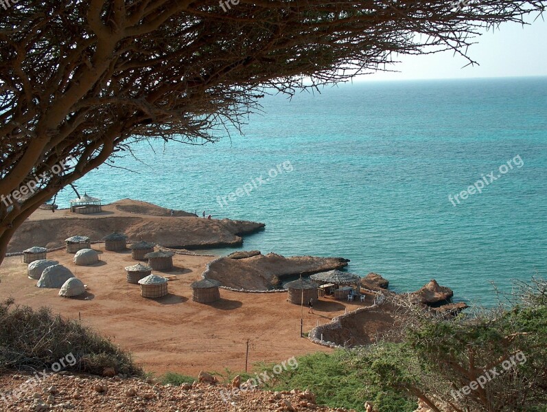 Djibouti Africa Ras Bir Beach Sea Toukouls