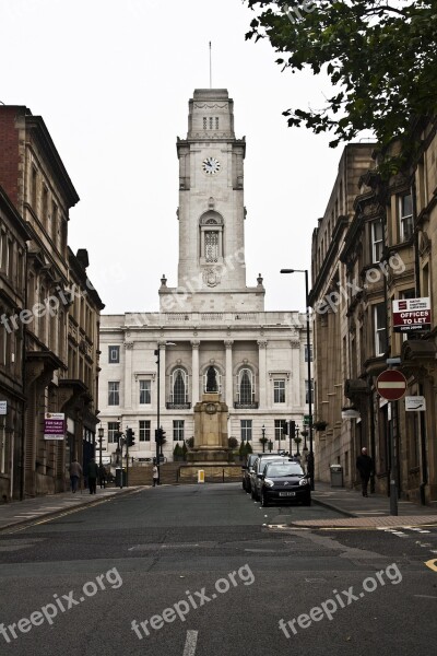 Barnsley Town Hall Architecture Building Clock