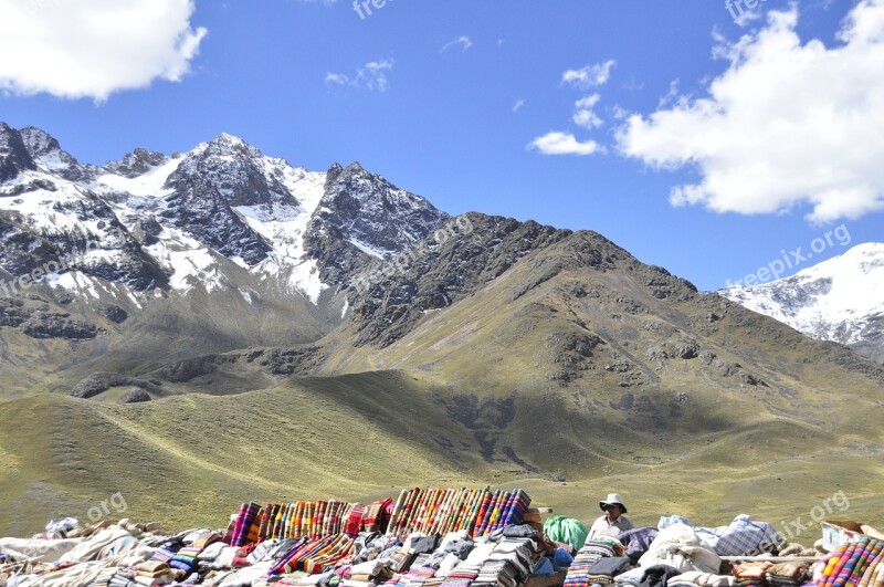 Andes Mountain Peru Snow Market