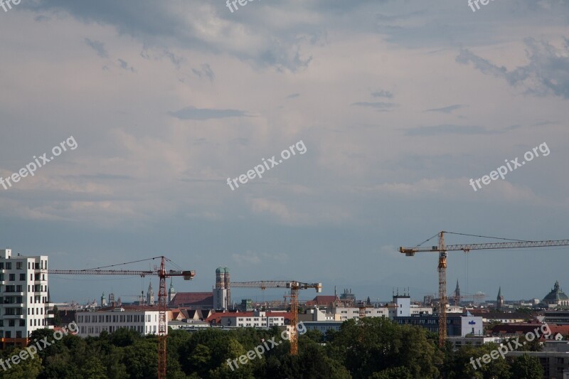 Munich Bavaria Cranes Boom Town Architecture