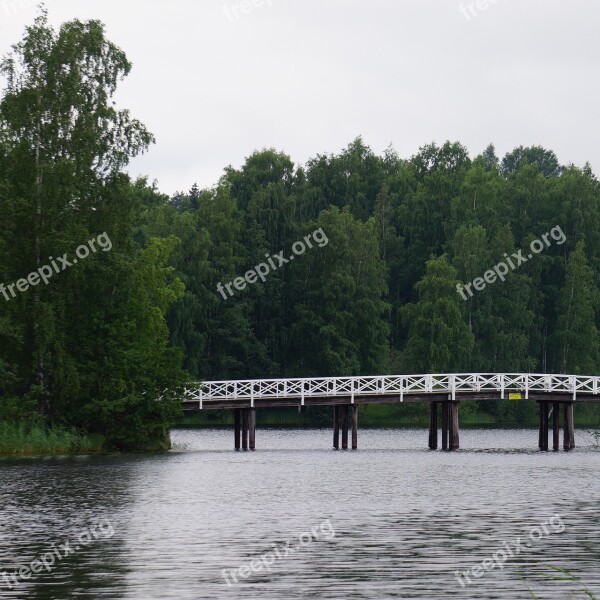 Bridge The Wooden Bridge White Bridge Lake Island