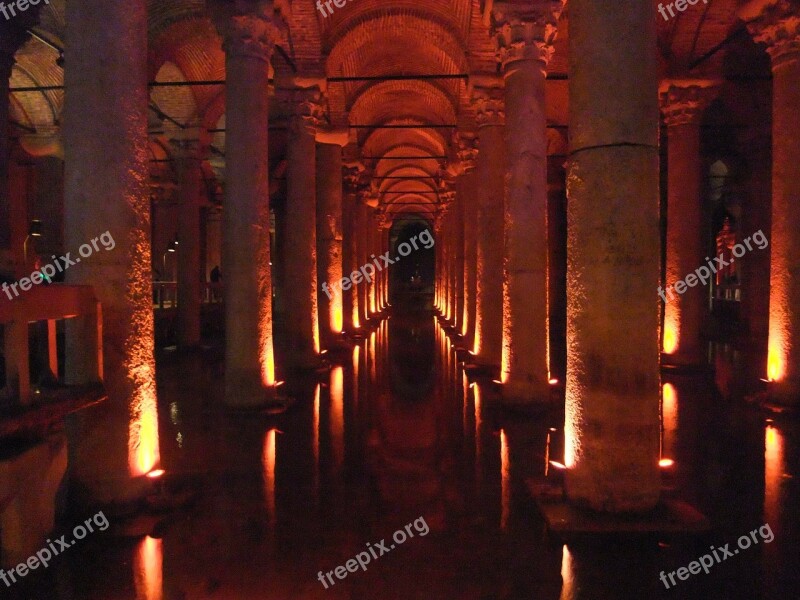 Istanbul Basilica Cistern Architecture Free Photos