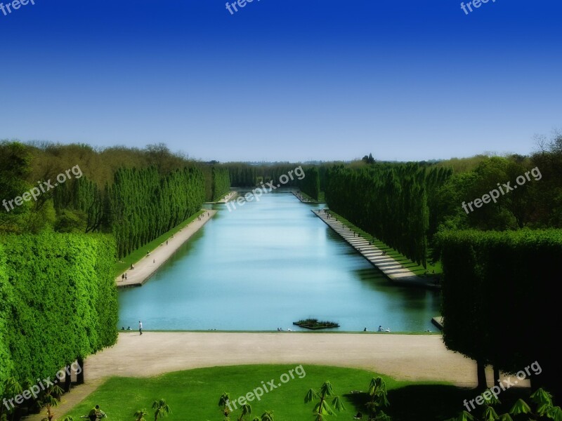 Parc De Sceaux France Grounds Canal Pond