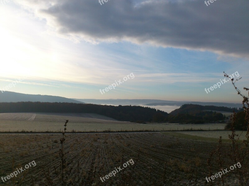 Sun Sky Grain Field Landscape