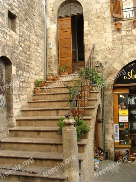 Assisi Architecture Building Italy Steps