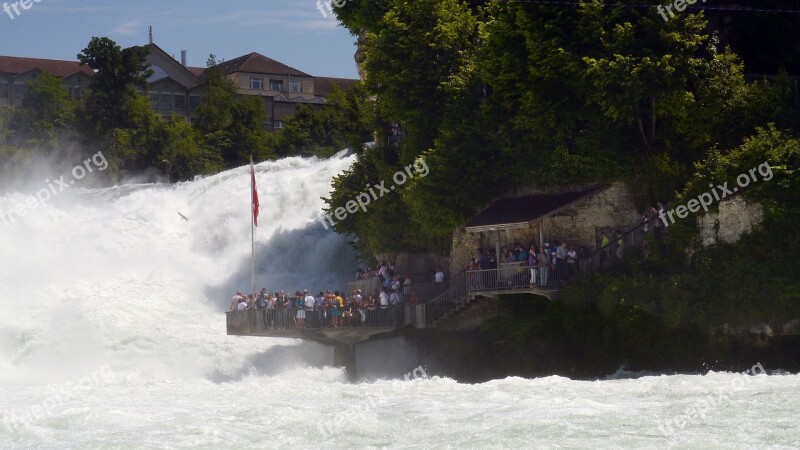 Rhine Waterfall Schaffhausen Switzerland Lookout Tower