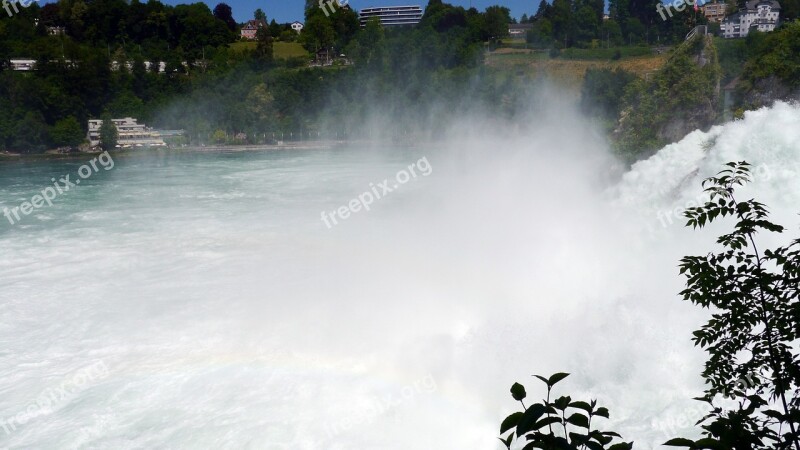 Rhine Rhine Falls Schaffhausen Switzerland Water Vapor