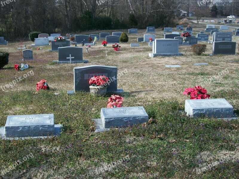 Cemetery Graveyard Memorial Markers Gravestones Tombstones