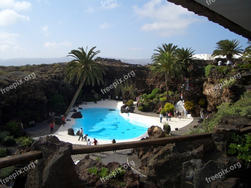 Lanzarote Jameos Del Aqua Volcanic Stones Building Places Of Interest