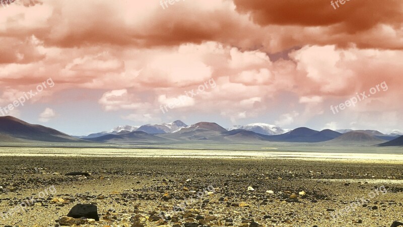 Nevada Landscape Scenic Sky Clouds