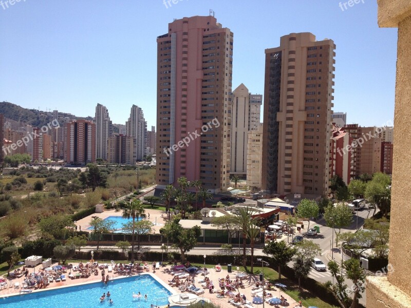 Holiday Pool Sunshine People Benidorm