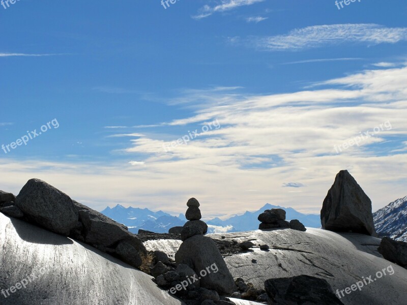 Stones Sky Cloudiness Landscape Sun