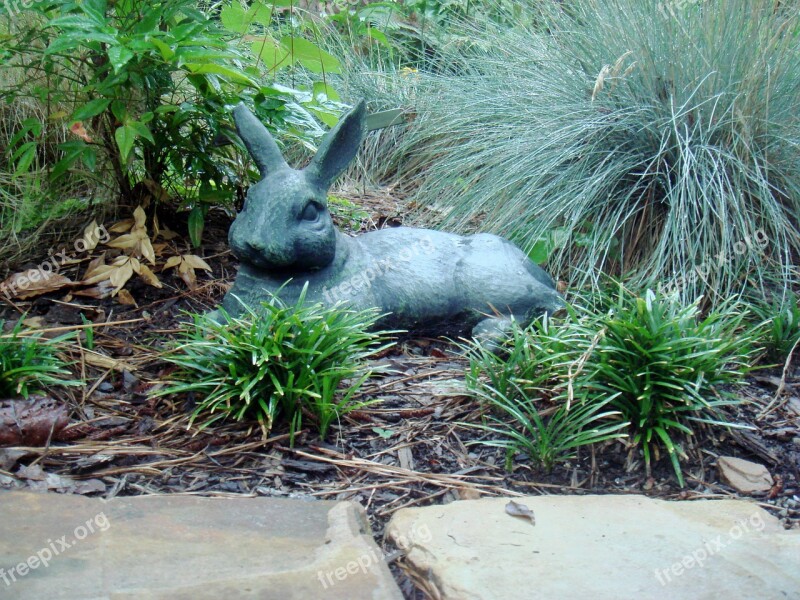 Rabbit Sculpture Garden Animal Statue