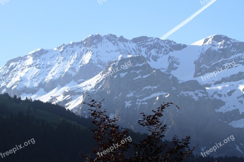 Switzerland Mountains Alpine Panorama View