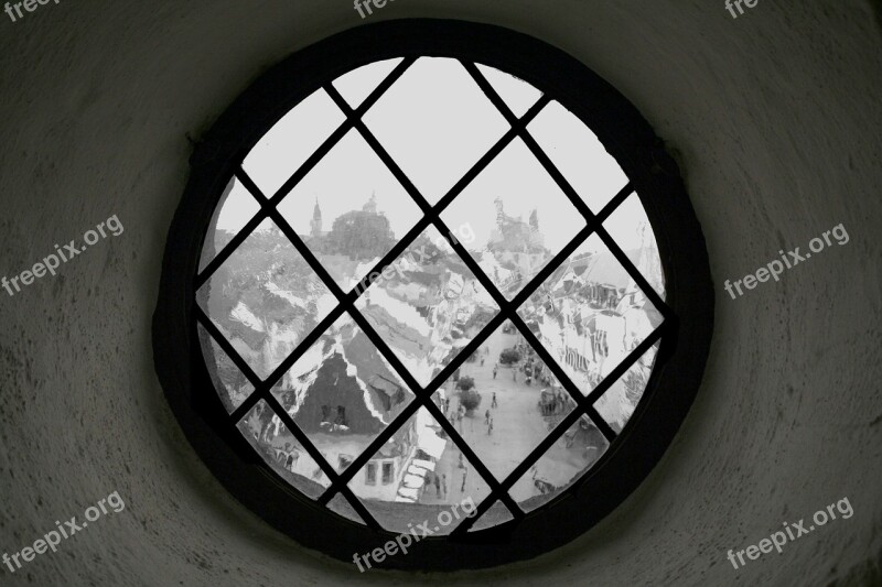 By Looking Window Historic Center Speyer Old Gate