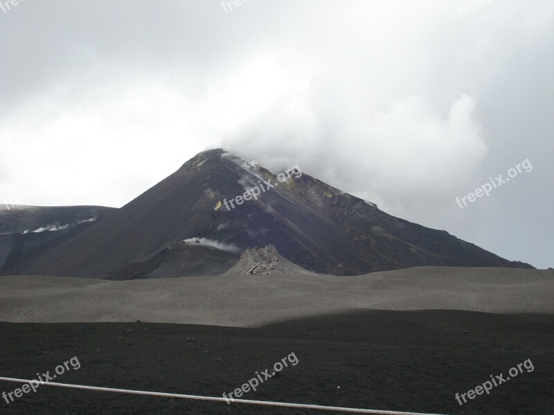 Etna Sicily Summit Landscape Italy