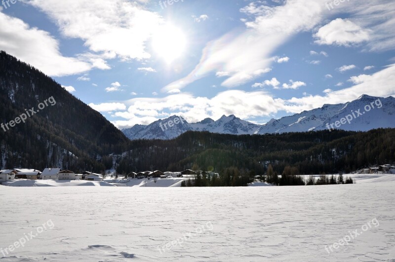 Austria Alpine Mountains Sky Clouds