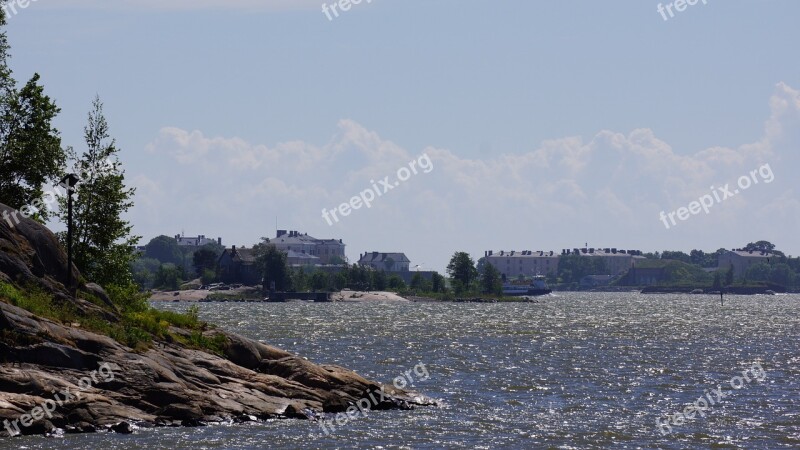 Finnish Helsinki Sea Beach Island