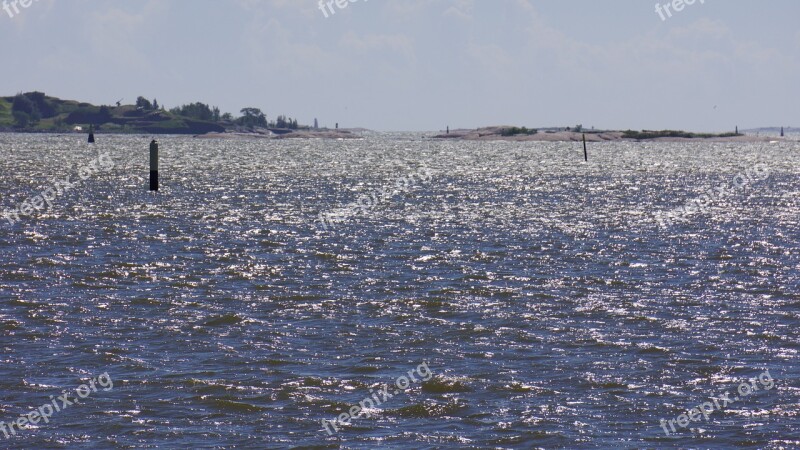 Finnish Helsinki Sea High Wind Surf