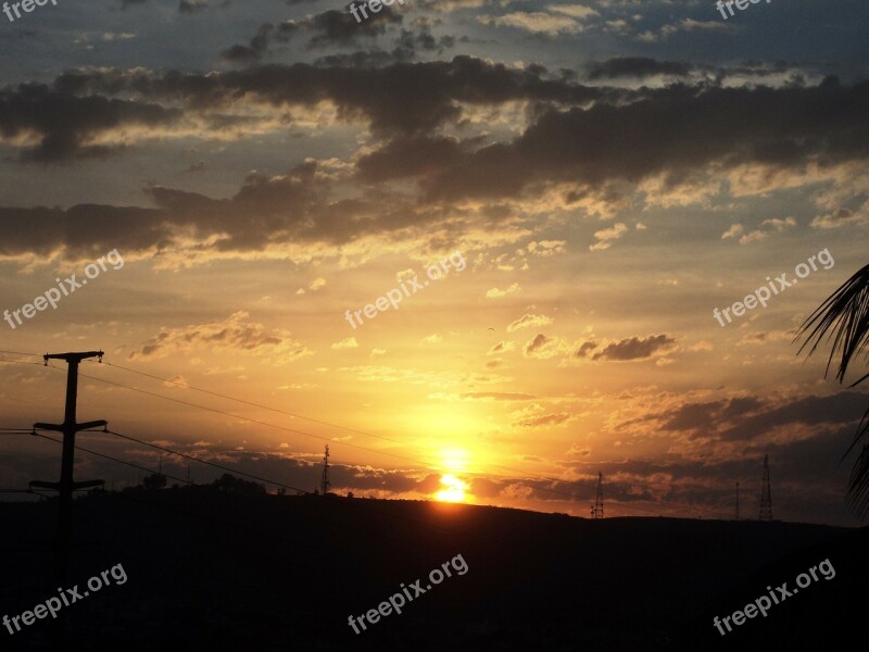 Sunset Sol Eventide Sky Shadow