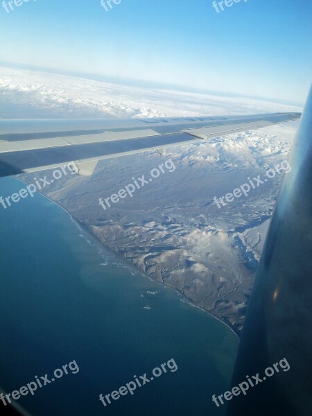 Plane Snow Flight Winter Landscape Free Photos