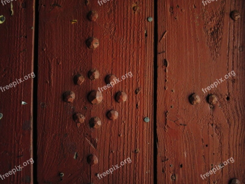 Background Door Wood Texture Red