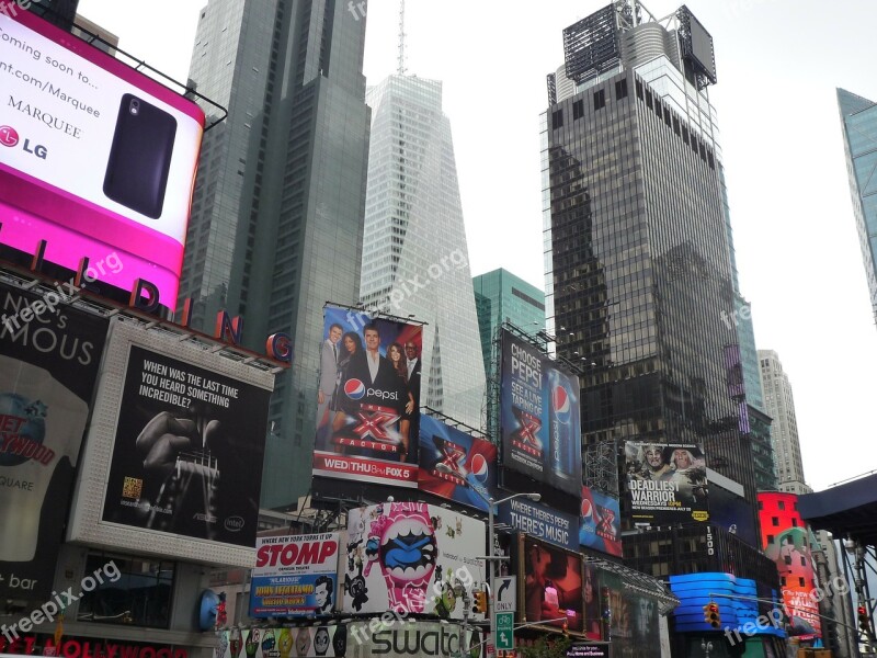 Usa New York City Nyc Broadway Time Square