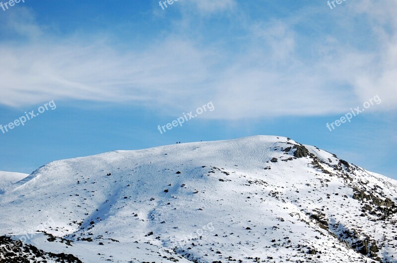 Matagalls Mountains Snow Mountain Landscape