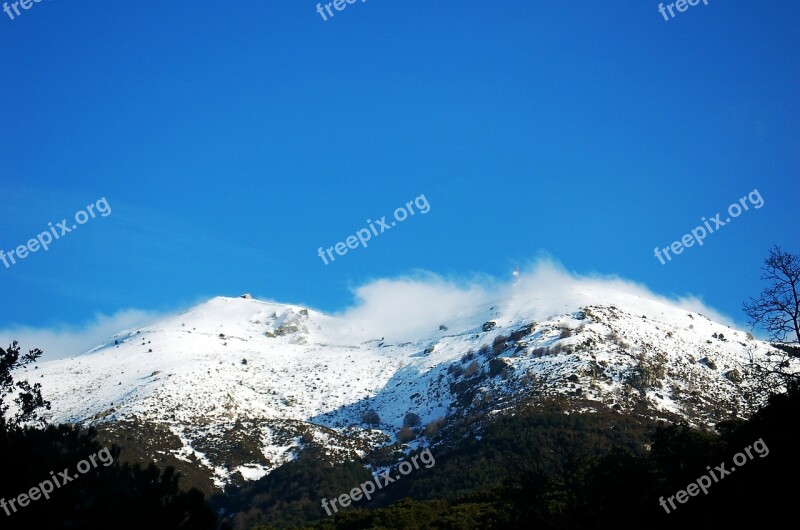 Matagalls Mountains Snow Mountain Landscape