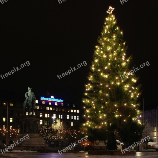 Malmö Sweden Night Christmas Tree Hotel