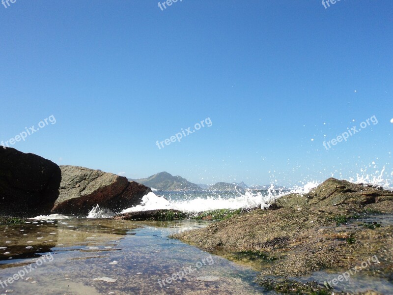 Rock Mar Beach Paradise Wave