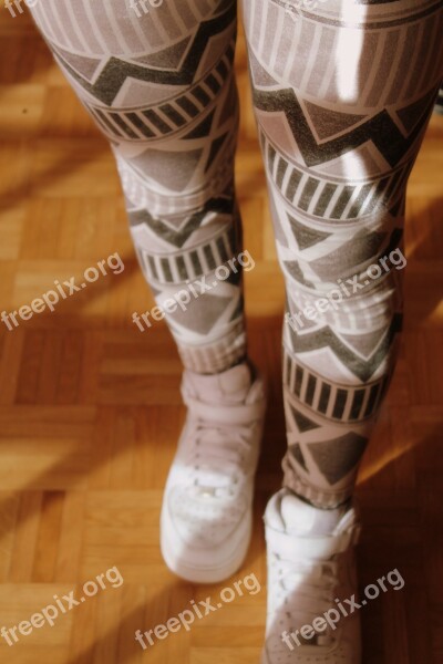 Legs Pantalone Shoes Parquet Floor