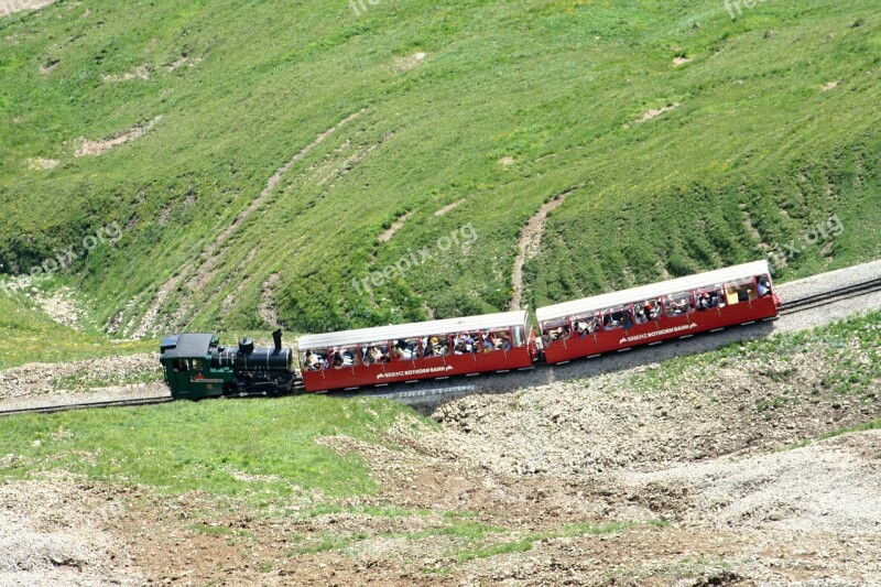 Brienz Rothornbahn Red Horn Steam Locomotive Train Rail