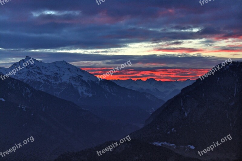 Sunrise Winter Sunrise Skies Sky Morgenstimmung