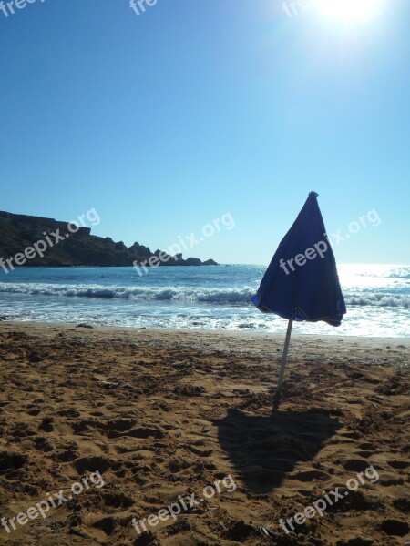 Backlighting Sea Beach Mood Empty